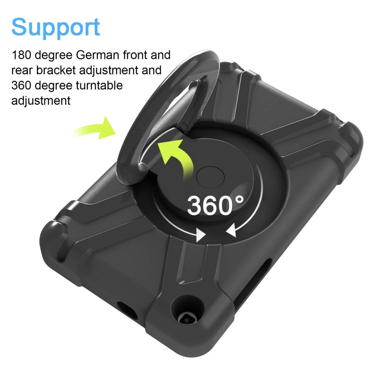 For Galaxy Tab A 8.0 (2019) T290 / T295 PC + Silicone Shockproof Combination Case with 360 Degree Rotating Holder & Handle(Black) - Other Galaxy Tab PC by buy2fix | Online Shopping UK | buy2fix