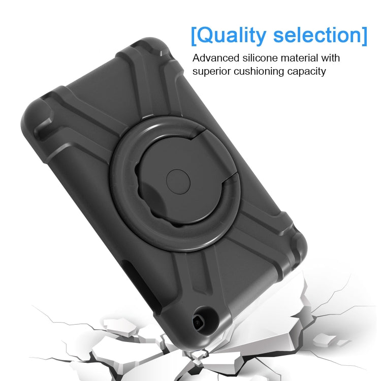 For Galaxy Tab A 8.0 (2019) T290 / T295 PC + Silicone Shockproof Combination Case with 360 Degree Rotating Holder & Handle(Black) - Other Galaxy Tab PC by buy2fix | Online Shopping UK | buy2fix