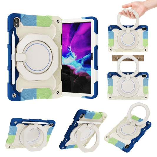 For Lenovo Tad P11 Armor Contrast Color Silicone + PC Tablet Case(Colorful Blue) - Lenovo by buy2fix | Online Shopping UK | buy2fix