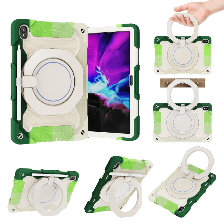 For Lenovo Tad P11 Armor Contrast Color Silicone + PC Tablet Case(Colorful Green) - Lenovo by buy2fix | Online Shopping UK | buy2fix