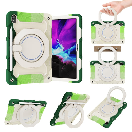 For Lenovo Tad P11 Armor Contrast Color Silicone + PC Tablet Case(Colorful Green) - Lenovo by buy2fix | Online Shopping UK | buy2fix