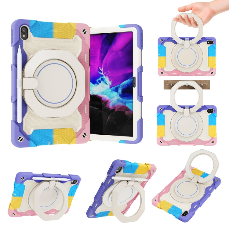 For Lenovo Tad P11 Armor Contrast Color Silicone + PC Tablet Case(Colorful Pink) - Lenovo by buy2fix | Online Shopping UK | buy2fix