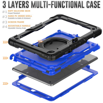 For iPad 10.2 2021 / 2020 / 2019 Bracelet Holder Silicone + PC Tablet Case(Dark Blue) - iPad 10.2 Cases by buy2fix | Online Shopping UK | buy2fix