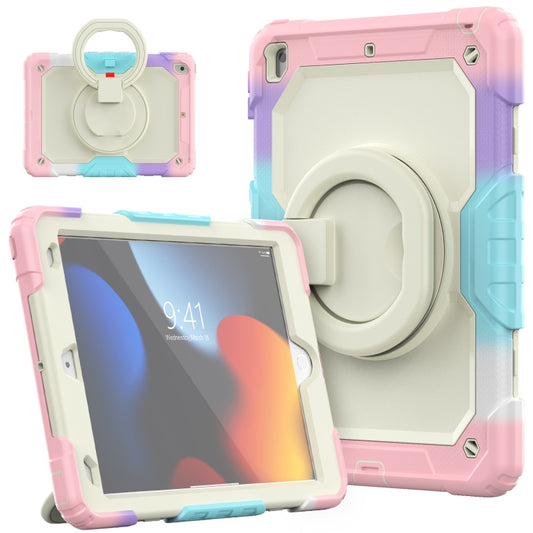 For iPad 10.2 2021 / 2020 / 2019 Bracelet Holder Silicone + PC Tablet Case(Colorful Pink) - iPad 10.2 Cases by buy2fix | Online Shopping UK | buy2fix