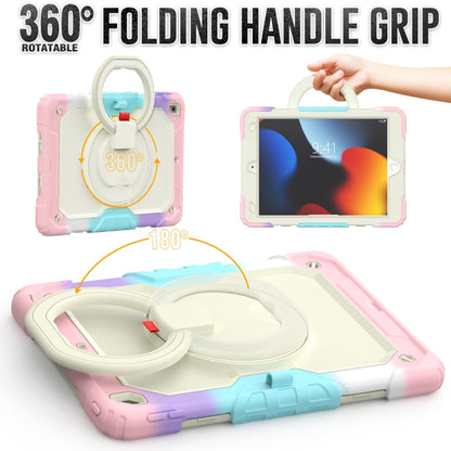 For iPad 10.2 2021 / 2020 / 2019 Bracelet Holder Silicone + PC Tablet Case(Colorful Pink) - iPad 10.2 Cases by buy2fix | Online Shopping UK | buy2fix