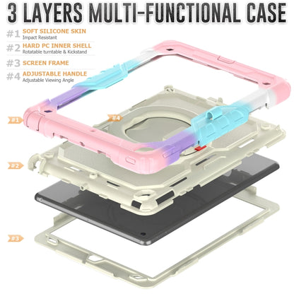 For iPad 10.2 2021 / 2020 / 2019 Bracelet Holder Silicone + PC Tablet Case(Colorful Pink) - iPad 10.2 Cases by buy2fix | Online Shopping UK | buy2fix