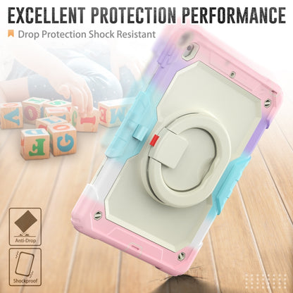 For iPad 10.2 2021 / 2020 / 2019 Bracelet Holder Silicone + PC Tablet Case(Colorful Pink) - iPad 10.2 Cases by buy2fix | Online Shopping UK | buy2fix