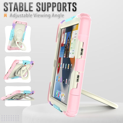 For iPad 10.2 2021 / 2020 / 2019 Bracelet Holder Silicone + PC Tablet Case(Colorful Pink) - iPad 10.2 Cases by buy2fix | Online Shopping UK | buy2fix