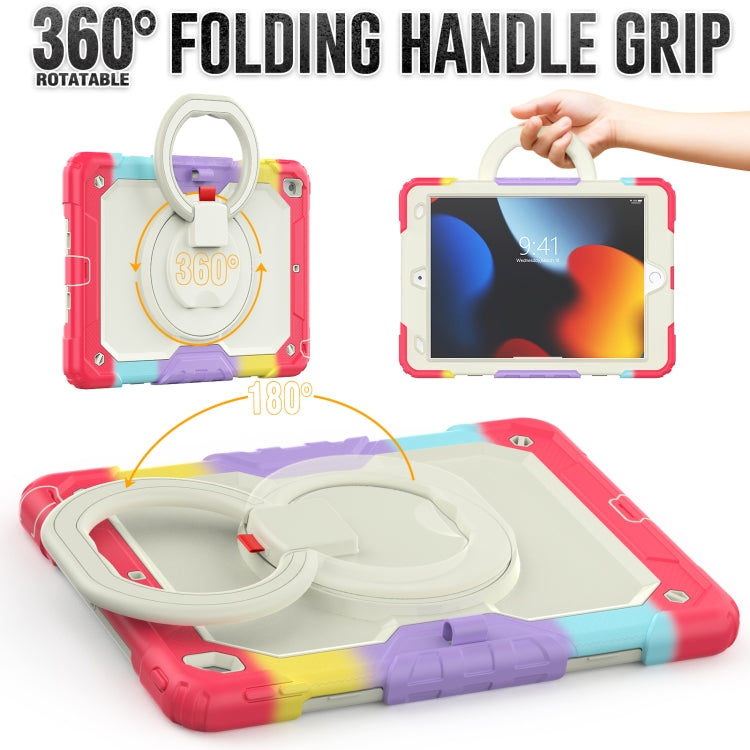 For iPad 10.2 2021 / 2020 / 2019 Bracelet Holder Silicone + PC Tablet Case(Colorful Red) - iPad 10.2 Cases by buy2fix | Online Shopping UK | buy2fix