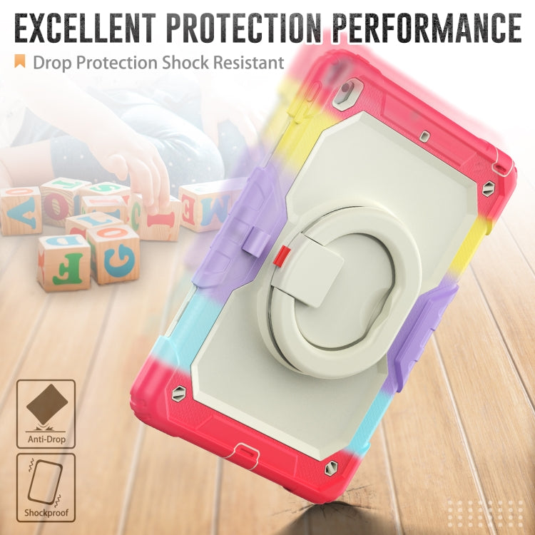 For iPad 10.2 2021 / 2020 / 2019 Bracelet Holder Silicone + PC Tablet Case(Colorful Red) - iPad 10.2 Cases by buy2fix | Online Shopping UK | buy2fix