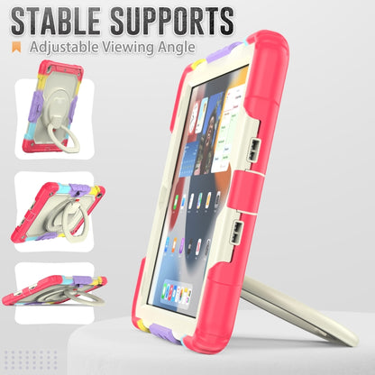 For iPad 10.2 2021 / 2020 / 2019 Bracelet Holder Silicone + PC Tablet Case(Colorful Red) - iPad 10.2 Cases by buy2fix | Online Shopping UK | buy2fix