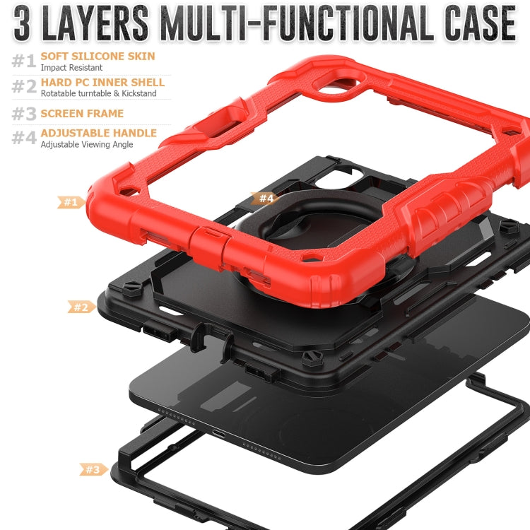 For iPad mini 2024 / mini 6 Bracelet Holder Silicone + PC Tablet Case(Red) - iPad mini 6 Cases by buy2fix | Online Shopping UK | buy2fix