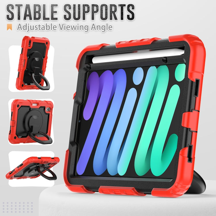 For iPad mini 2024 / mini 6 Bracelet Holder Silicone + PC Tablet Case(Red) - iPad mini 6 Cases by buy2fix | Online Shopping UK | buy2fix