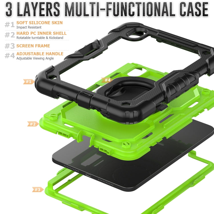 For iPad mini 2024 / mini 6 Bracelet Holder Silicone + PC Tablet Case(Yellow Green) - iPad mini 6 Cases by buy2fix | Online Shopping UK | buy2fix