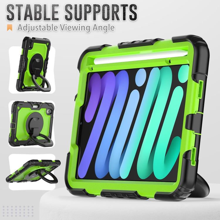 For iPad mini 2024 / mini 6 Bracelet Holder Silicone + PC Tablet Case(Yellow Green) - iPad mini 6 Cases by buy2fix | Online Shopping UK | buy2fix