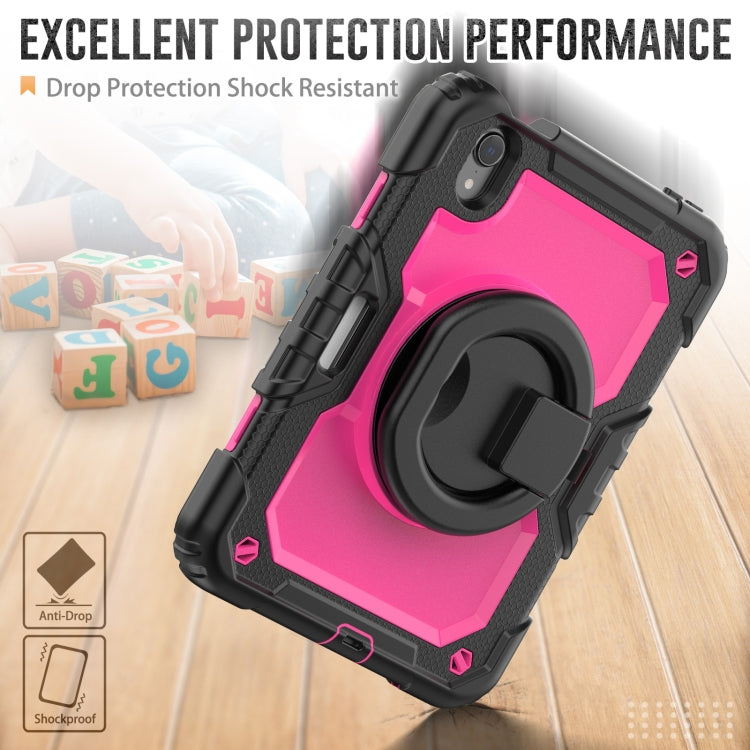 For iPad mini 2024 / mini 6 Bracelet Holder Silicone + PC Tablet Case(Rose Red) - iPad mini 6 Cases by buy2fix | Online Shopping UK | buy2fix