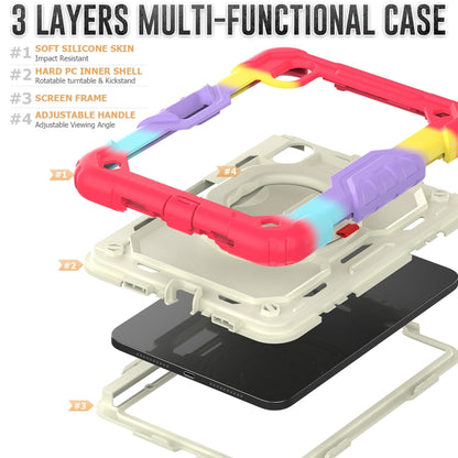 For iPad mini 2024 / mini 6 Bracelet Holder Silicone + PC Tablet Case(Colorful Red) - iPad mini 6 Cases by buy2fix | Online Shopping UK | buy2fix