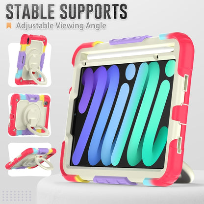 For iPad mini 2024 / mini 6 Bracelet Holder Silicone + PC Tablet Case(Colorful Red) - iPad mini 6 Cases by buy2fix | Online Shopping UK | buy2fix