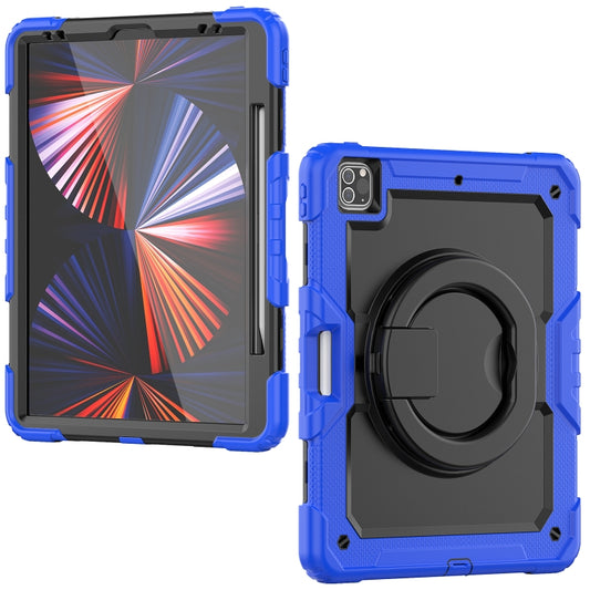 For iPad Pro 12.9 2021 Bracelet Holder Silicone + PC Tablet Case(Blue) - iPad Pro 12.9 (2020) Cases by buy2fix | Online Shopping UK | buy2fix