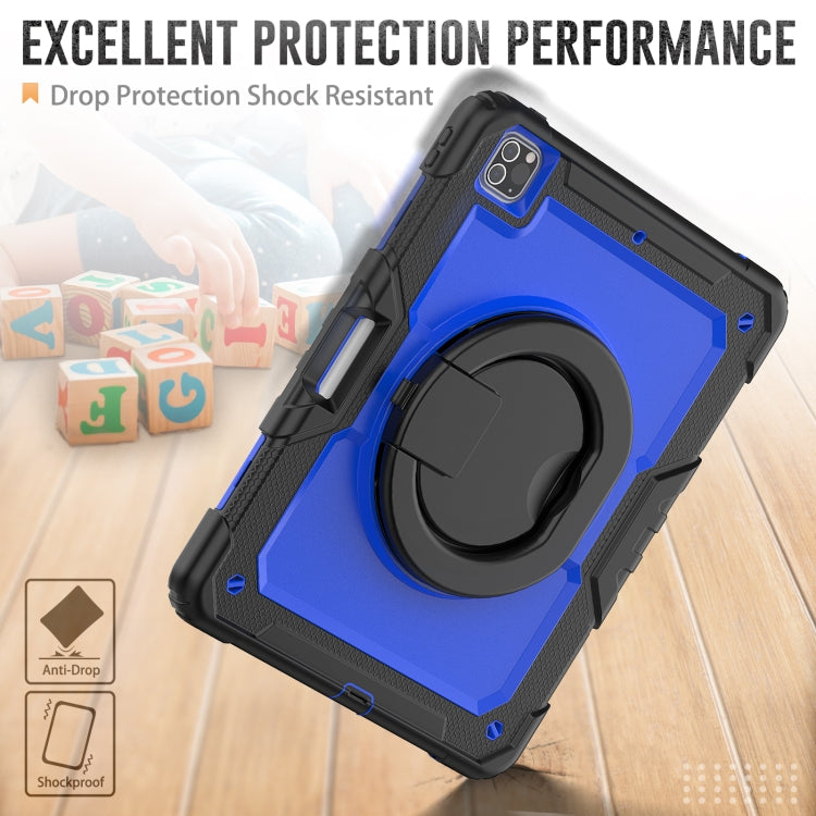 For iPad Pro 12.9 2021 Bracelet Holder Silicone + PC Tablet Case(Dark Blue) - iPad Pro 12.9 (2020) Cases by buy2fix | Online Shopping UK | buy2fix