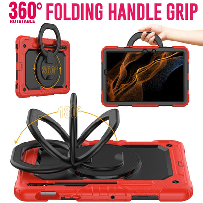 For Samsung Galaxy Tab S8 / S7 Bracelet Holder Silicone + PC Tablet Case(Red) by buy2fix