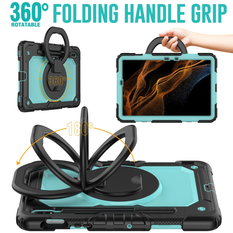 For Samsung Galaxy Tab S8 / S7 Bracelet Holder Silicone + PC Tablet Case(Light Blue) by buy2fix