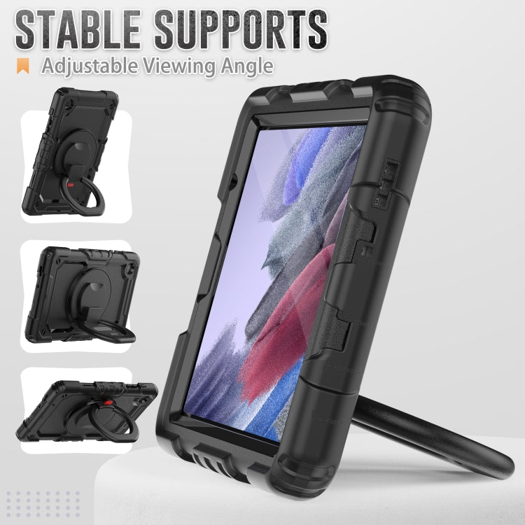 For Samsung Galaxy Tab A7 Lite Bracelet Holder Silicone + PC Tablet Case(Black) - Tab A7 Lite T220 / T225 by buy2fix | Online Shopping UK | buy2fix