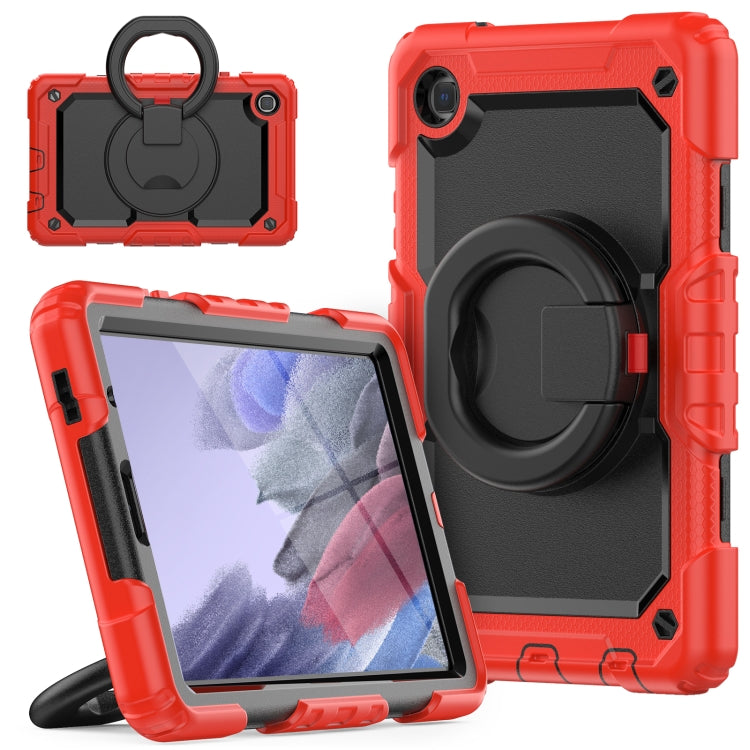 For Samsung Galaxy Tab A7 Lite Bracelet Holder Silicone + PC Tablet Case(Red) - Tab A7 Lite T220 / T225 by buy2fix | Online Shopping UK | buy2fix