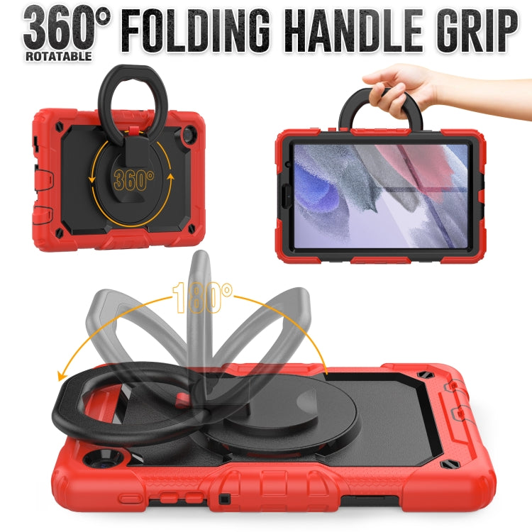 For Samsung Galaxy Tab A7 Lite Bracelet Holder Silicone + PC Tablet Case(Red) - Tab A7 Lite T220 / T225 by buy2fix | Online Shopping UK | buy2fix