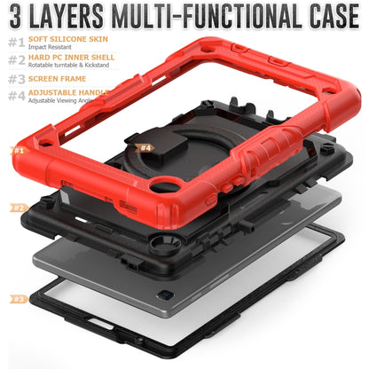 For Samsung Galaxy Tab A7 Lite Bracelet Holder Silicone + PC Tablet Case(Red) - Tab A7 Lite T220 / T225 by buy2fix | Online Shopping UK | buy2fix