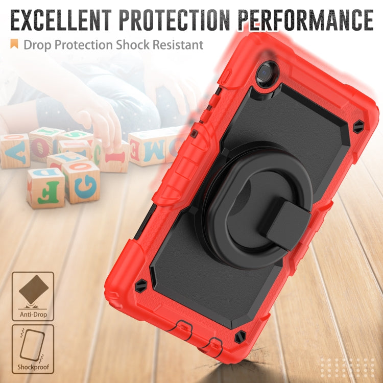 For Samsung Galaxy Tab A7 Lite Bracelet Holder Silicone + PC Tablet Case(Red) - Tab A7 Lite T220 / T225 by buy2fix | Online Shopping UK | buy2fix