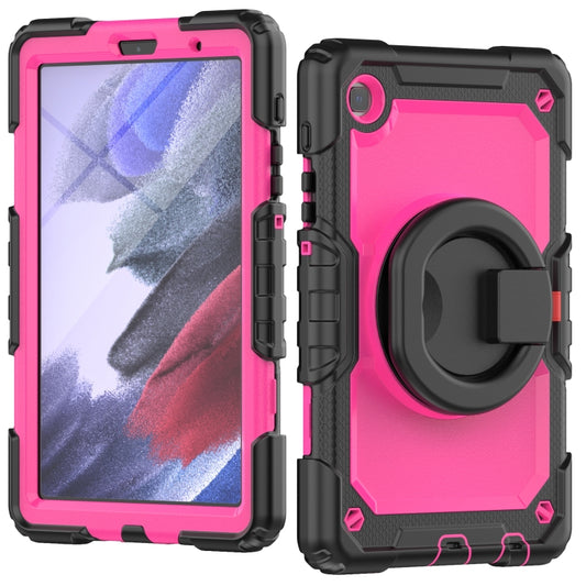 For Samsung Galaxy Tab A7 Lite Bracelet Holder Silicone + PC Tablet Case(Rose Red) - Tab A7 Lite T220 / T225 by buy2fix | Online Shopping UK | buy2fix