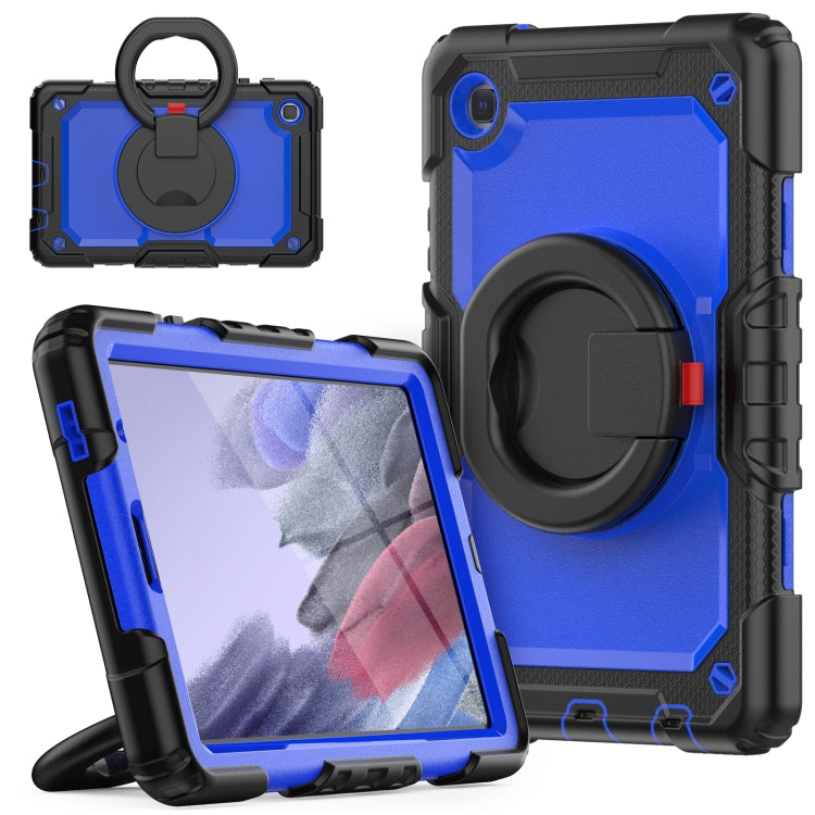 For Samsung Galaxy Tab A7 Lite Bracelet Holder Silicone + PC Tablet Case(Dark Blue) - Tab A7 Lite T220 / T225 by buy2fix | Online Shopping UK | buy2fix