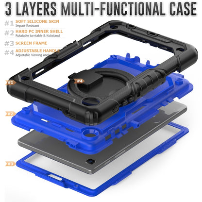 For Samsung Galaxy Tab A7 Lite Bracelet Holder Silicone + PC Tablet Case(Dark Blue) - Tab A7 Lite T220 / T225 by buy2fix | Online Shopping UK | buy2fix