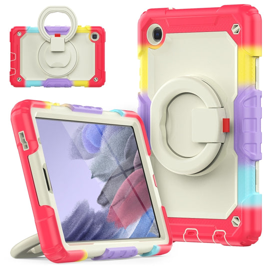 For Samsung Galaxy Tab A7 Lite Bracelet Holder Silicone + PC Tablet Case(Colorful Red) - Tab A7 Lite T220 / T225 by buy2fix | Online Shopping UK | buy2fix