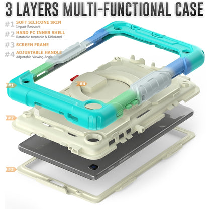 For Samsung Galaxy Tab A7 Lite Bracelet Holder Silicone + PC Tablet Case(Colorful Blue) - Tab A7 Lite T220 / T225 by buy2fix | Online Shopping UK | buy2fix