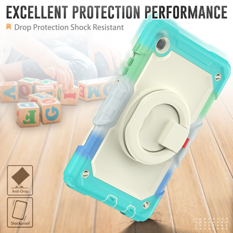 For Samsung Galaxy Tab A7 Lite Bracelet Holder Silicone + PC Tablet Case(Colorful Blue) - Tab A7 Lite T220 / T225 by buy2fix | Online Shopping UK | buy2fix
