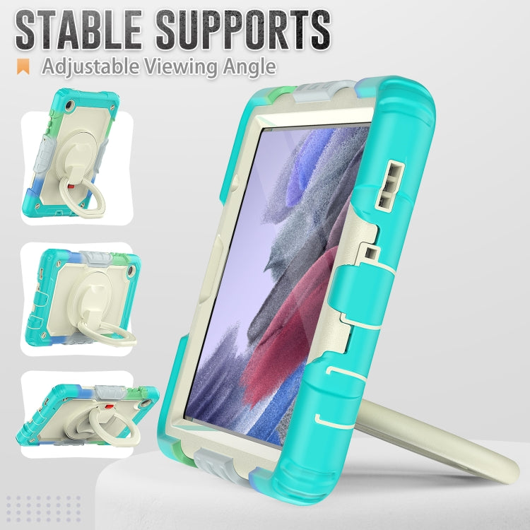 For Samsung Galaxy Tab A7 Lite Bracelet Holder Silicone + PC Tablet Case(Colorful Blue) - Tab A7 Lite T220 / T225 by buy2fix | Online Shopping UK | buy2fix