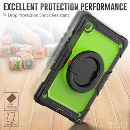For Samsung Galaxy Galaxy Tab A8 Bracelet Holder Silicone + PC Tablet Case(Yellow Green) - Other Galaxy Tab PC by buy2fix | Online Shopping UK | buy2fix