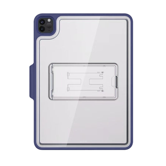 For iPad Pro 11 2022 / 2021 / 2020 / 2018 Mutural Transparent Holder Tablet Case(Navy Blue) - iPad Pro 11 (2022/2021) Cases by Mutural | Online Shopping UK | buy2fix