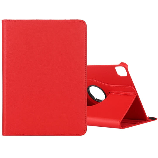 For iPad Air 13 2024 / iPad Pro 12.9 2022 / 2021 / 2020 Litchi Texture Horizontal Flip 360 Degrees Rotation Leather Tablet Case with Holder(Red)