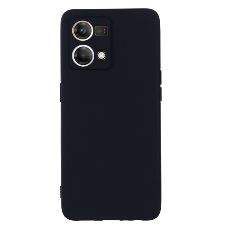 For OPPO Reno 7 4G Global/F21 Pro 4G Pure Color Liquid Silicone Shockproof Full Coverage Phone Case(Black) by buy2fix