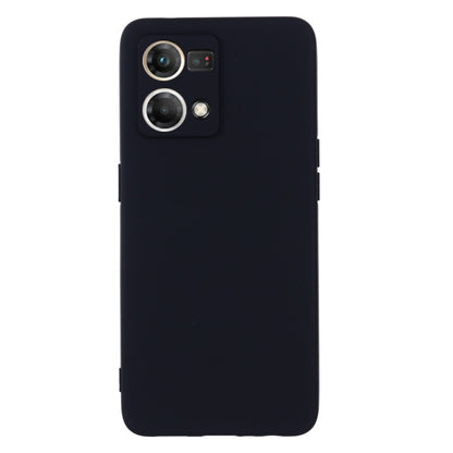 For OPPO Reno 7 4G Global/F21 Pro 4G Pure Color Liquid Silicone Shockproof Full Coverage Phone Case(Black) by buy2fix