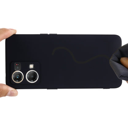 For OPPO Reno 7 4G Global/F21 Pro 4G Pure Color Liquid Silicone Shockproof Full Coverage Phone Case(Black) by buy2fix