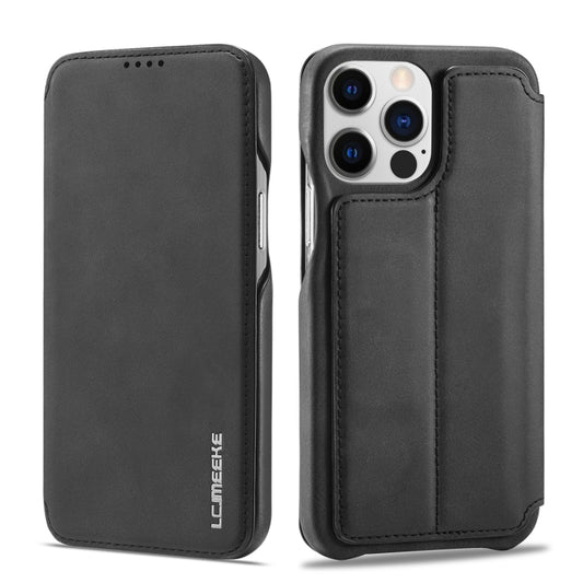 For iPhone 14 Pro LC.IMEEKE Hon Ancient Series Flip Leather Phone Case(Black) - iPhone 14 Pro Cases by LC.IMEEKE | Online Shopping UK | buy2fix