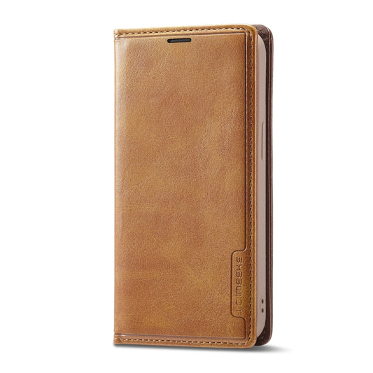 For iPhone 14 Pro Max LC.IMEEKE LC-001 Color Matching Frosted Leather Phone Case (Brown) - iPhone 14 Pro Max Cases by LC.IMEEKE | Online Shopping UK | buy2fix