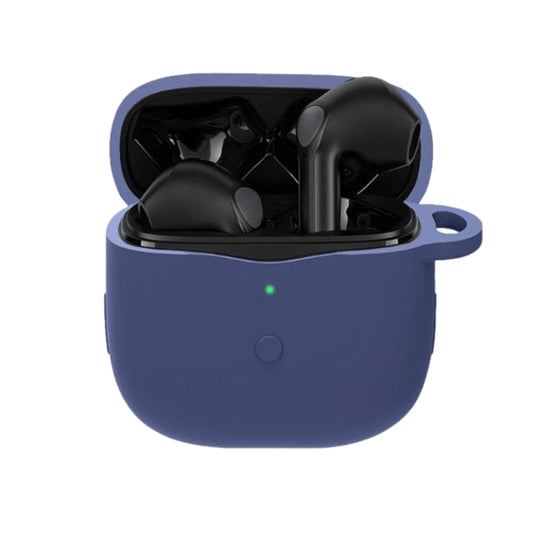 Pure Color Bluetooth Earphone Silicone Case For SoundPEATS Air 3(Dark Blue)