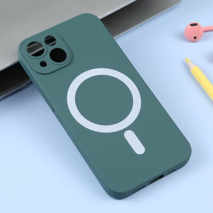 For iPhone 14 Liquid Silicone Magsafe Phone Case (Dark Green) by buy2fix