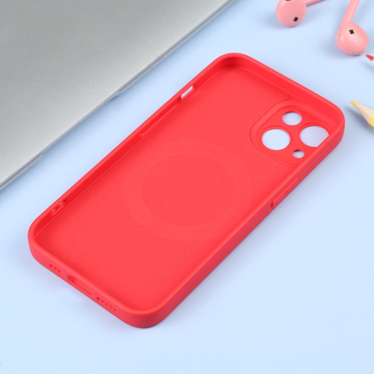 For iPhone 14 Liquid Silicone Magsafe Phone Case (Red) by buy2fix