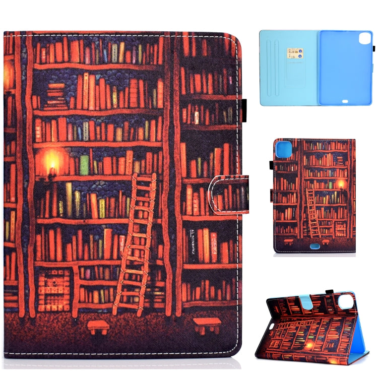 For iPad Pro 11 2020 Sewing Thread TPU Left and Right Flat Leather Tablet Case with Sleep Function & Card Slot & Buckle Anti-skid Strip and Pen Cover(Bookshelf) - iPad Pro 11 (2020) Cases by buy2fix | Online Shopping UK | buy2fix